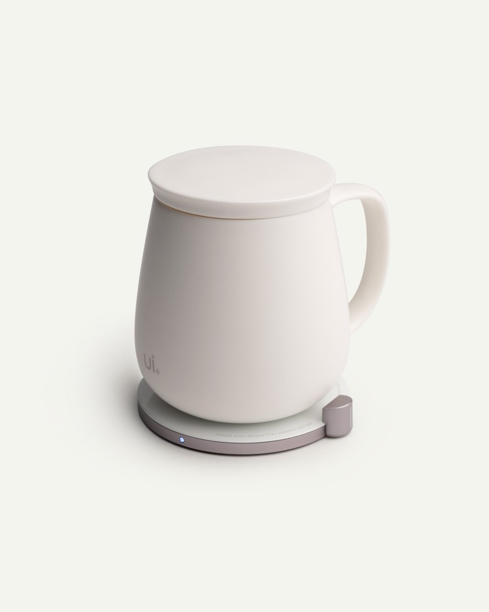 OHOM Ui+ Self-Heating Mug & Wireless Charger Set - Jasmine White
