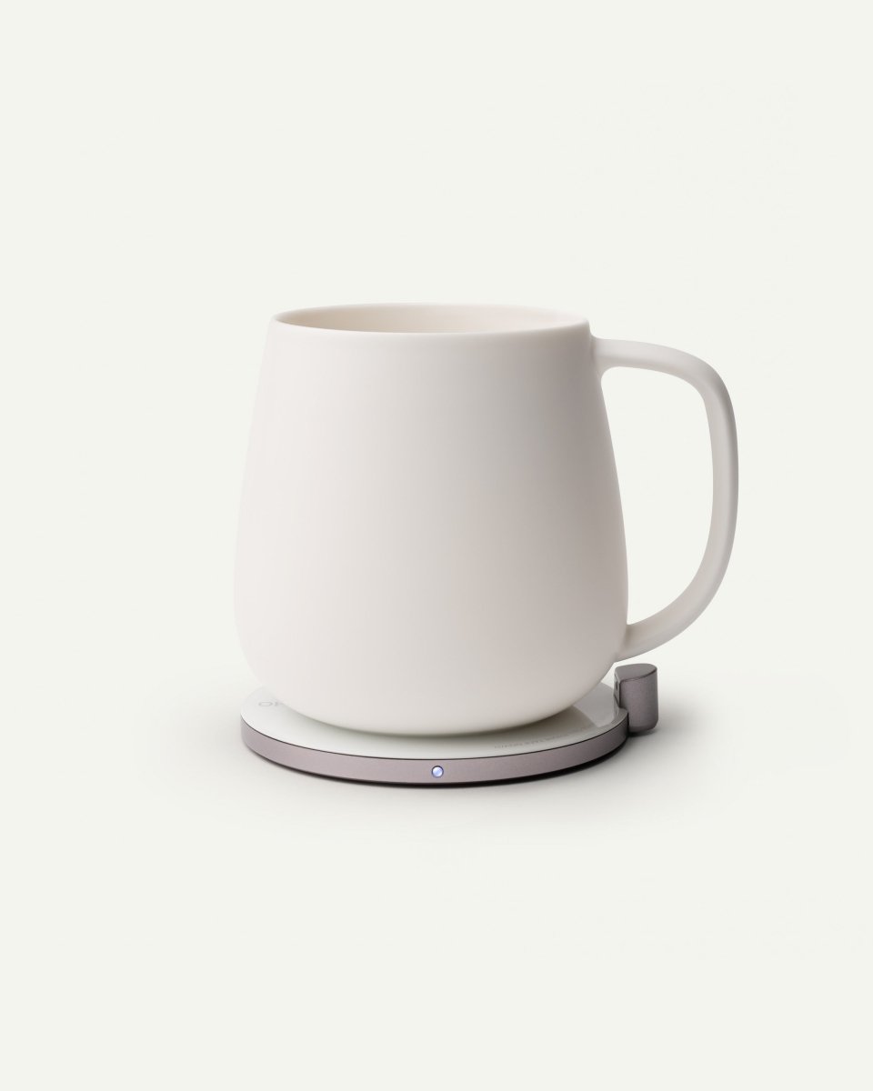 OHOM Ui+ Self-Heating Mug & Wireless Charger Set - Jasmine White