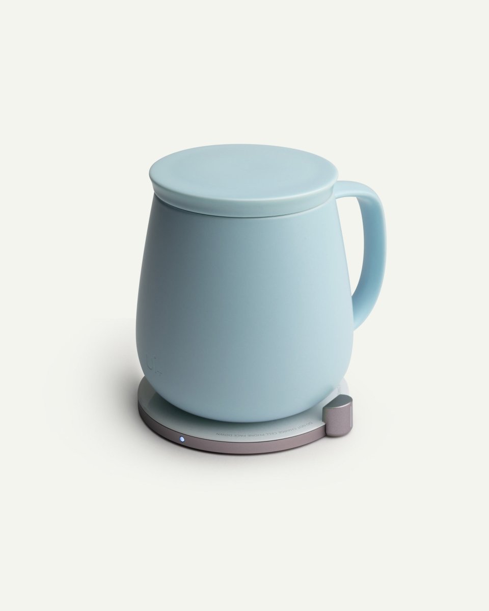OHOM Ui+ Self-Heating Mug & Wireless Charger Set - Moonmist Blue