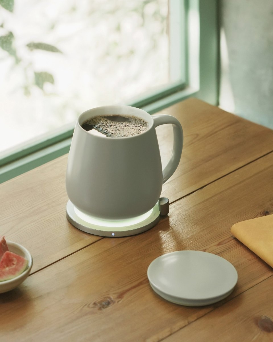OHOM Ui+ Self-Heating Mug & Wireless Charger Set - Soft Gray
