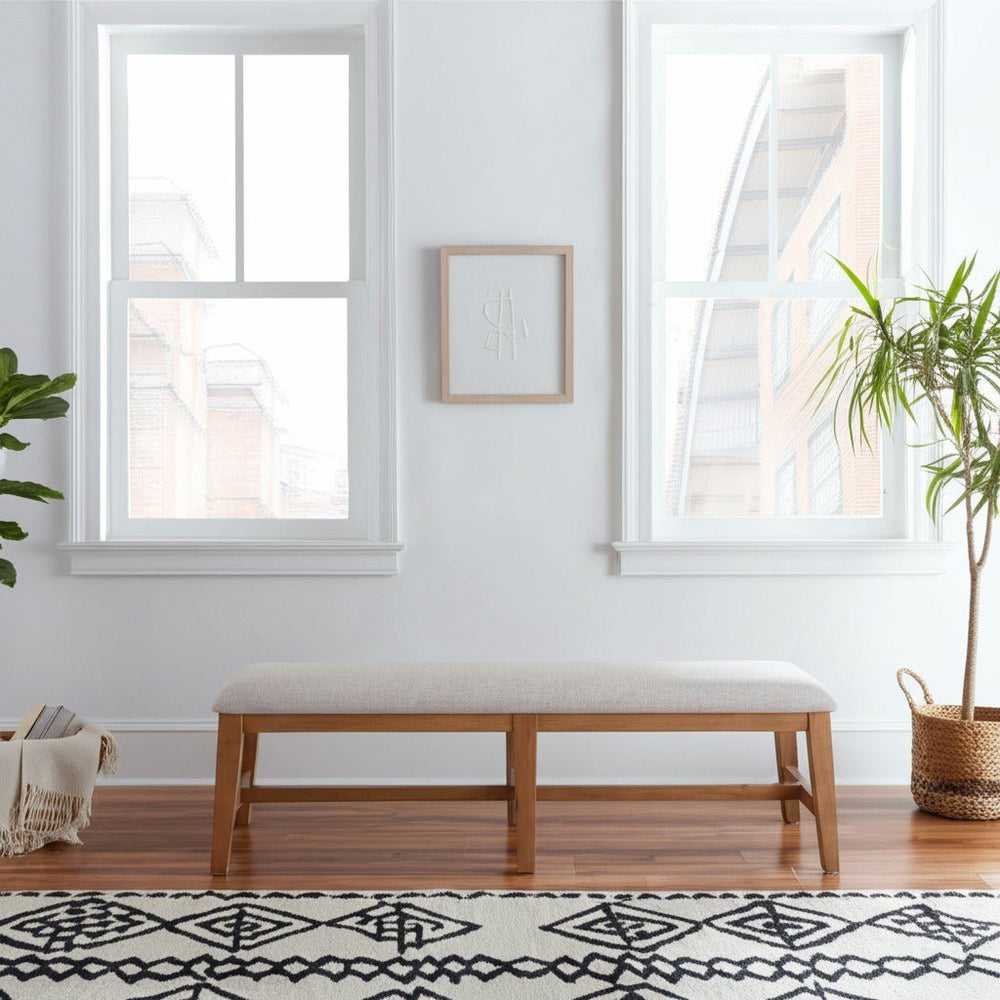 Alpine Furniture Olejo Bench, Natural - lily & onyx