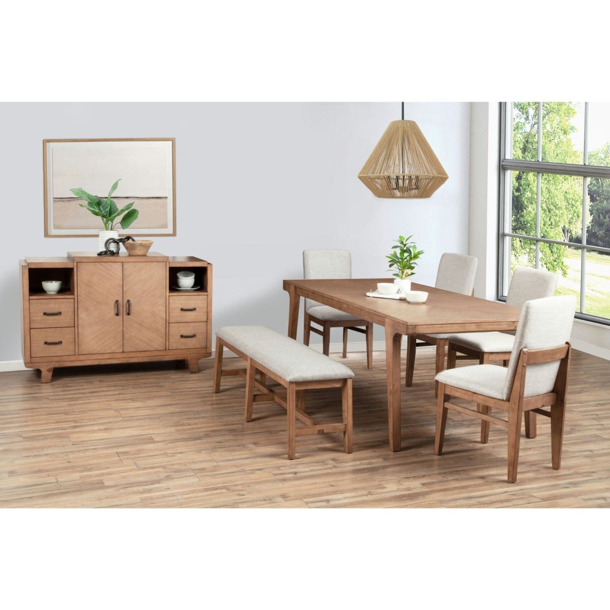 Alpine Furniture Olejo Dining Table, Natural - lily & onyx
