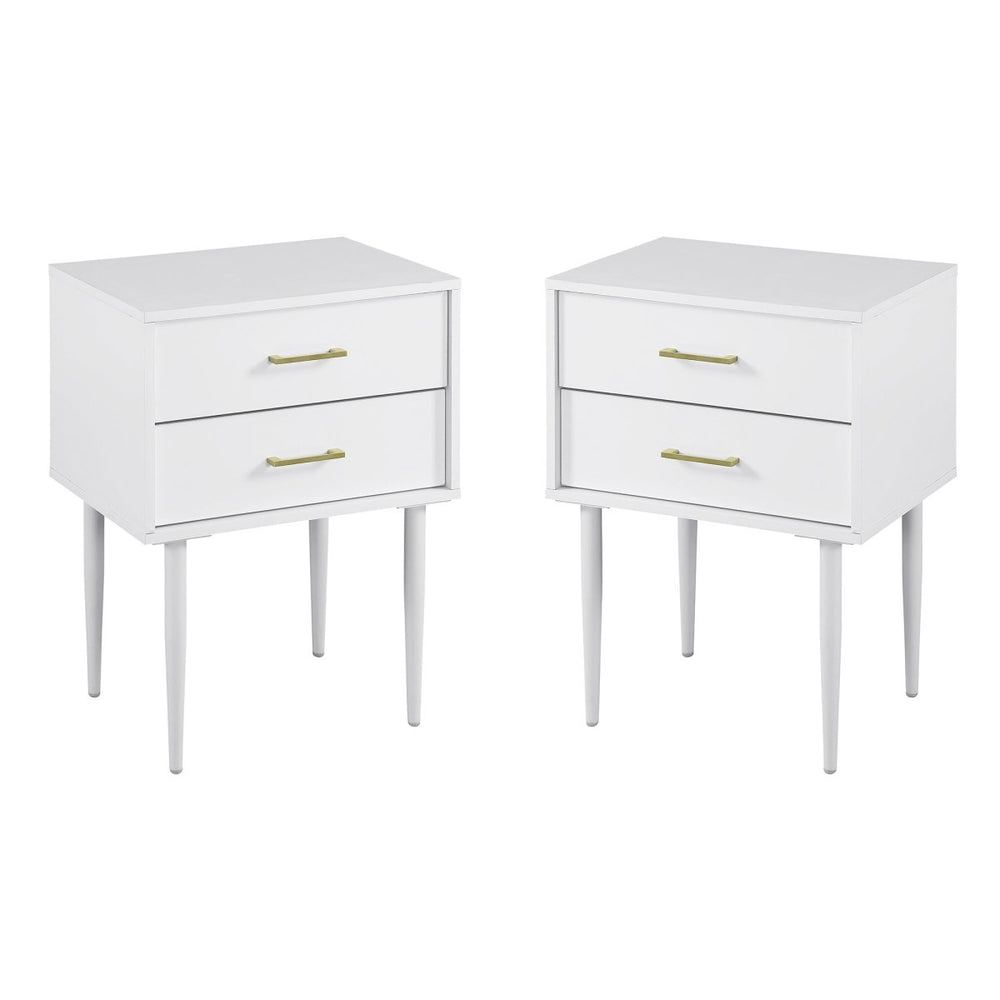 
                      
                        Walker Edison Olivia Two-Drawer Nightstand / Side Table, Set of 2 - lily & onyx
                      
                    