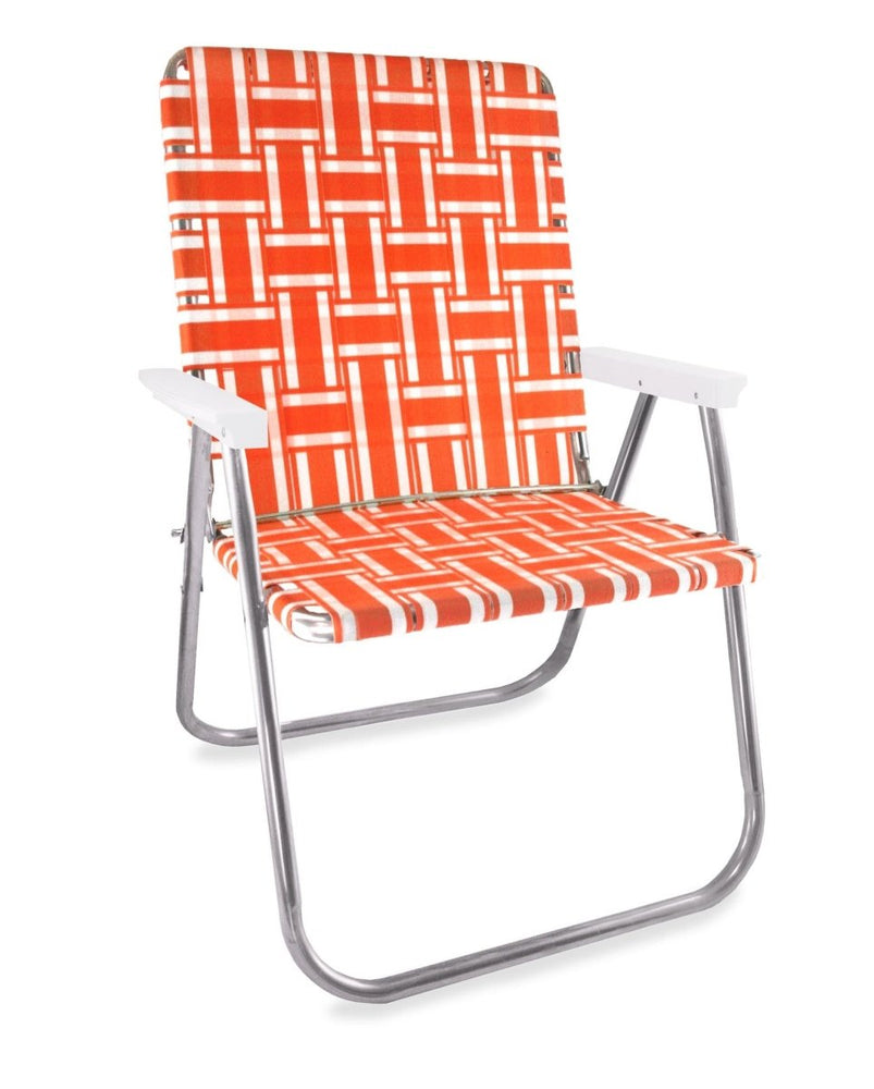 Lawn Chair USA Orange and White Stripe Magnum Chair - lily & onyx