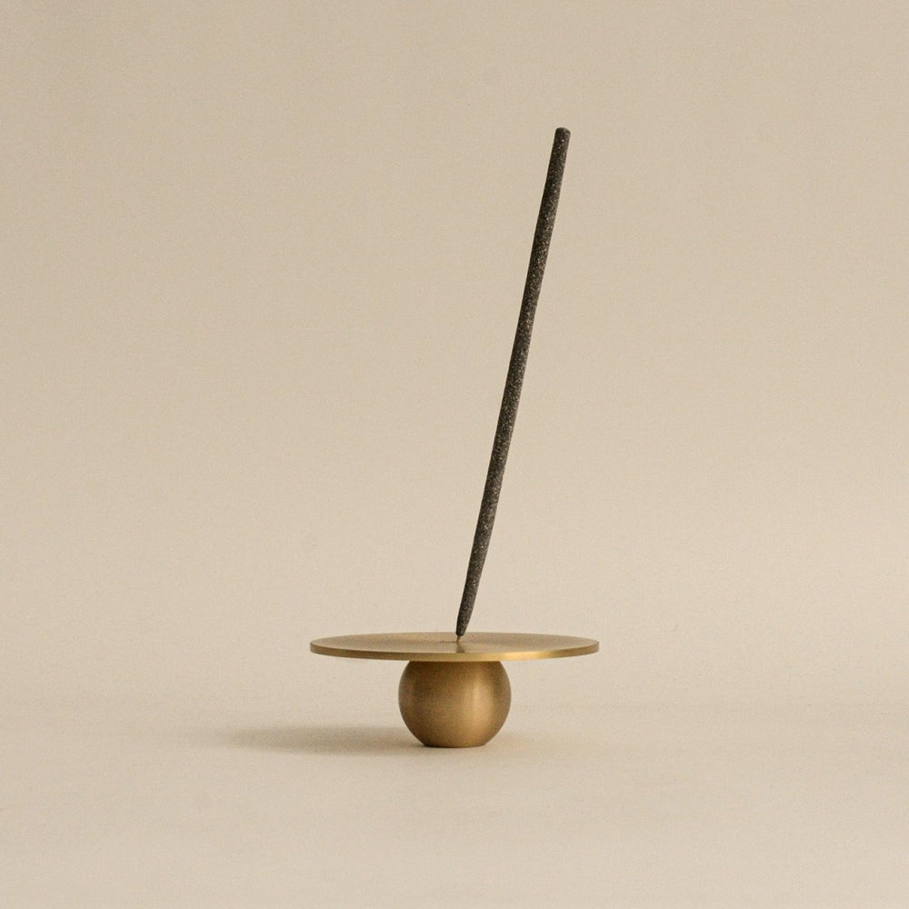 
                      
                        CEDAR AND MYRRH Orb Brass Incense Holder - lily & onyx
                      
                    