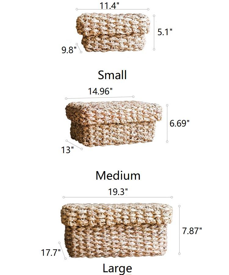 RusticReach Organic Straw Storage Basket with Lid - lily & onyx