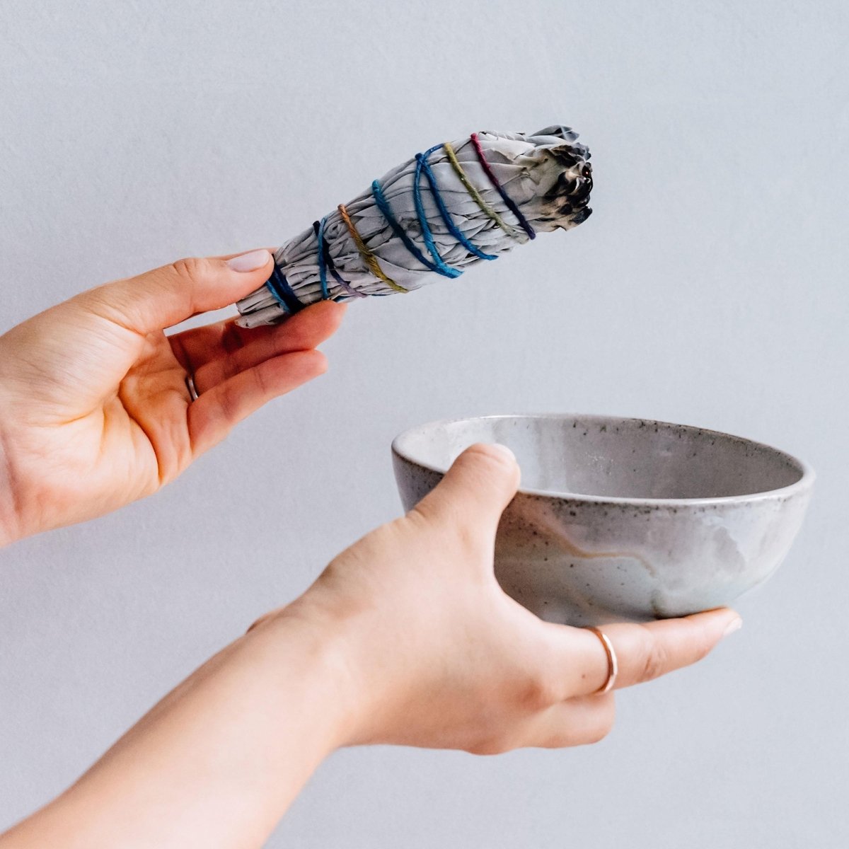 CEDAR AND MYRRH Organic White Sage Smudge Stick - Large - lily & onyx