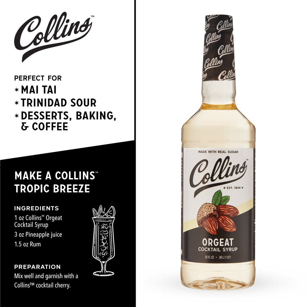 
                      
                        Collins Orgeat Cocktail Syrup, 32 oz - lily & onyx
                      
                    