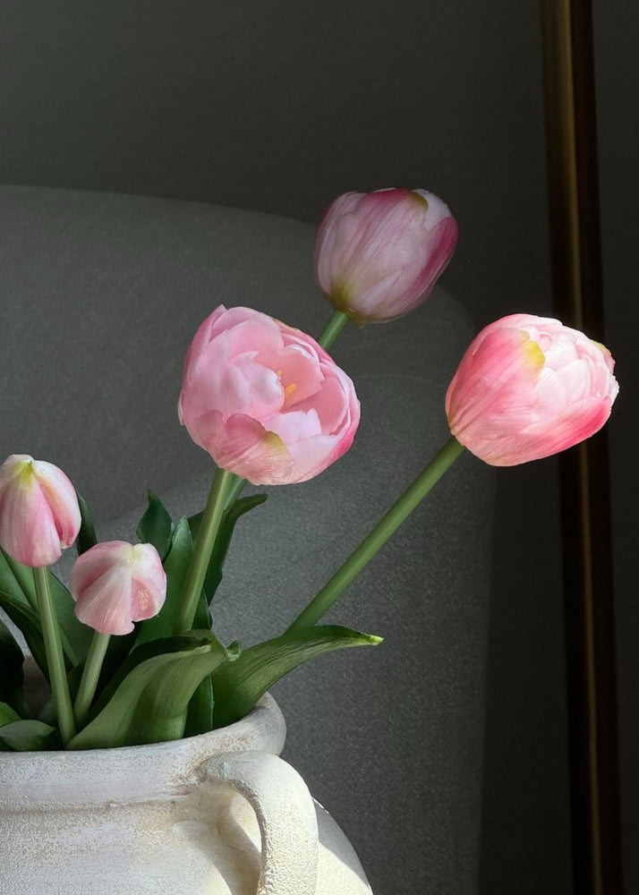 
                      
                        Afloral Outdoor UV Treated Small Pink Real Touch Tulip, Bundle of 5 - 15" - lily & onyx
                      
                    