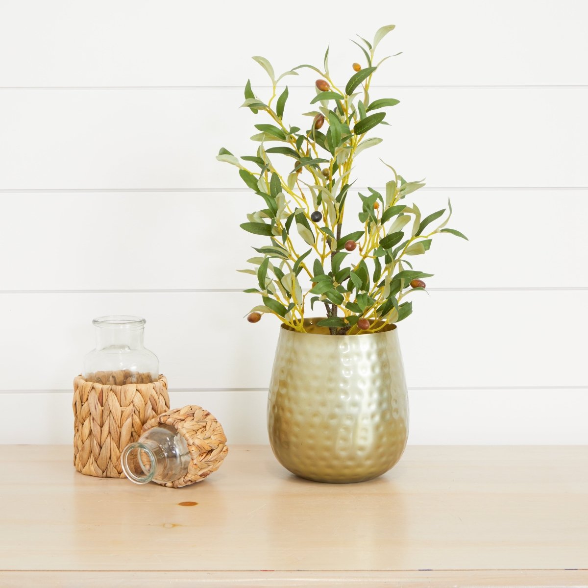 oval shaped plant pots Nearly Natural 6.5 in. Oval Shaped Iron Planter Gold