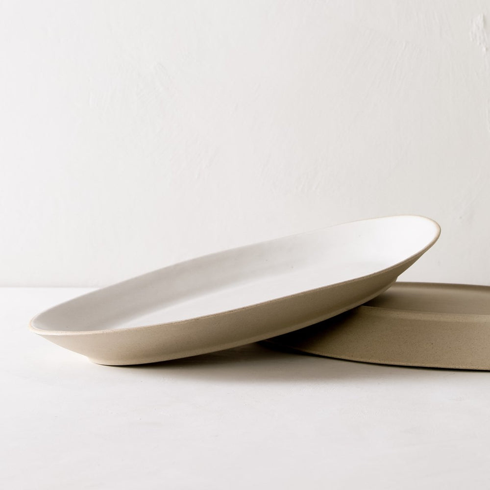 CONVIVIAL Oval Stoneware Serving Platter - lily & onyx