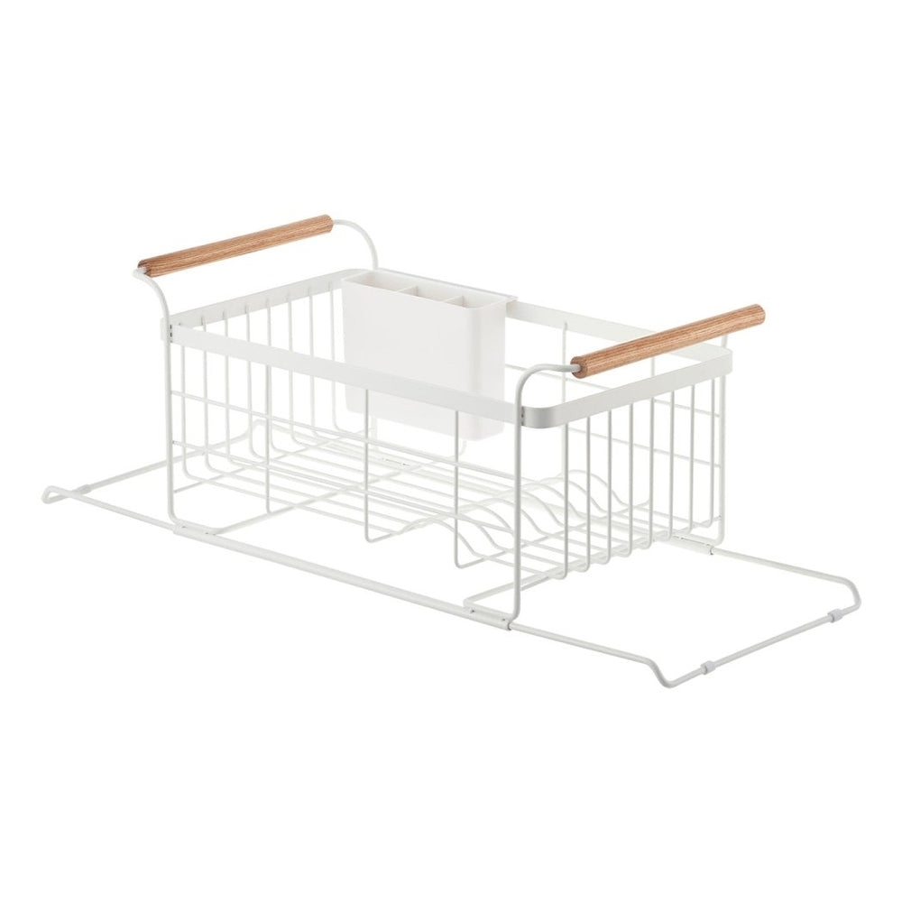 Yamazaki Home Over - the - Sink Dish Rack - Steel + Wood - lily & onyx