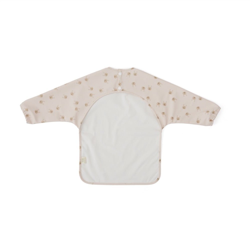 oyoy.us Cape Bib - Rabbit - Light Grey / Rose