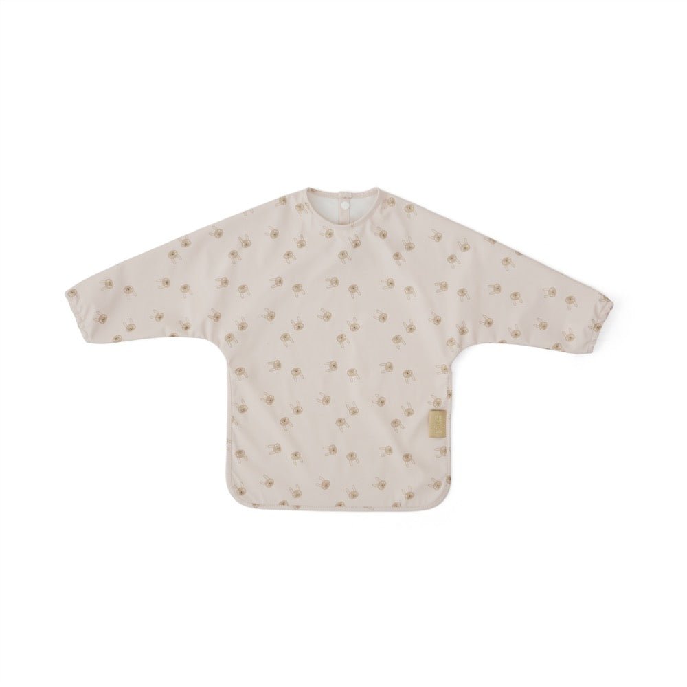 oyoy.us Cape Bib - Rabbit - Light Grey / Rose