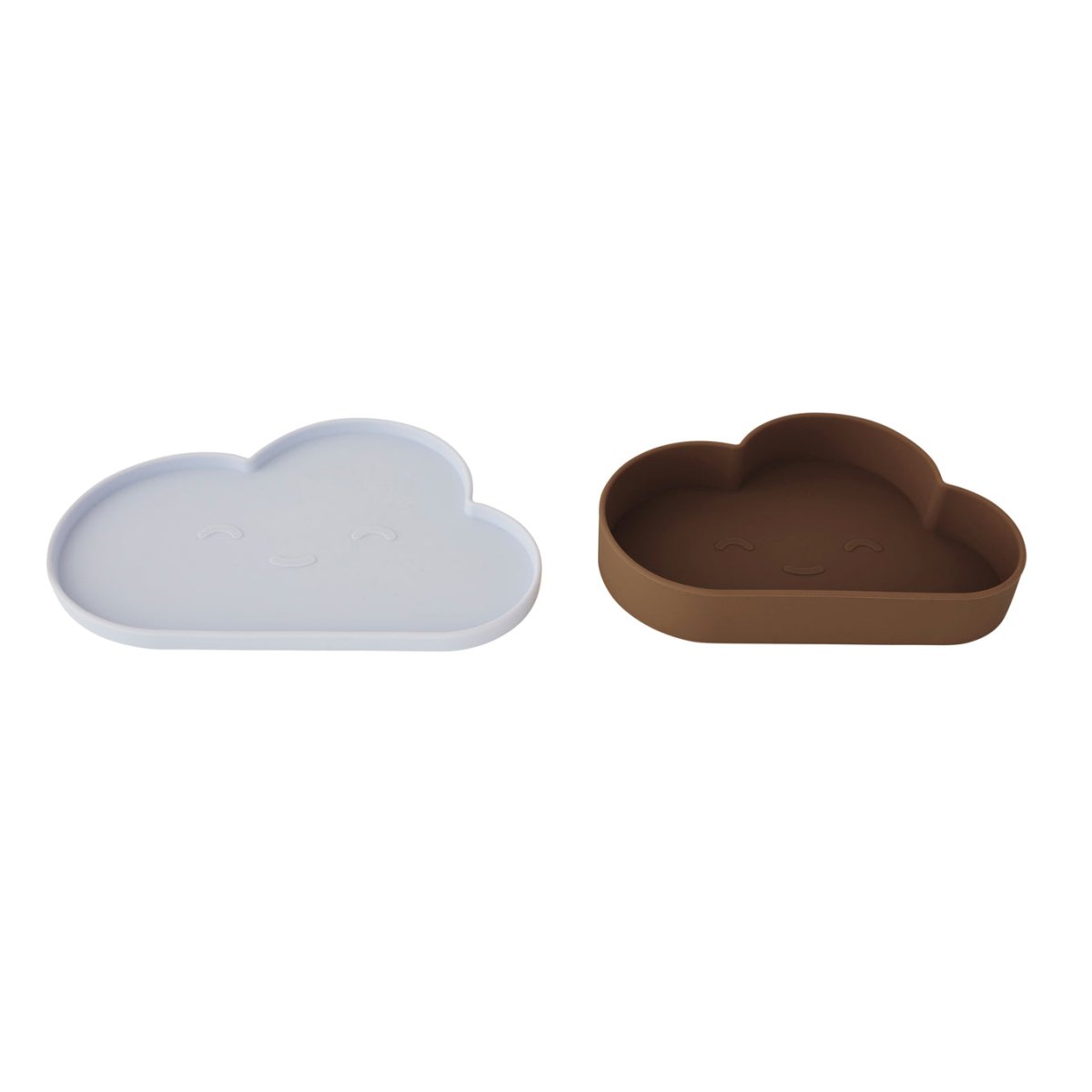 oyoy.us Chloe Cloud Plate & Bowl - Ice Blue / Choko
