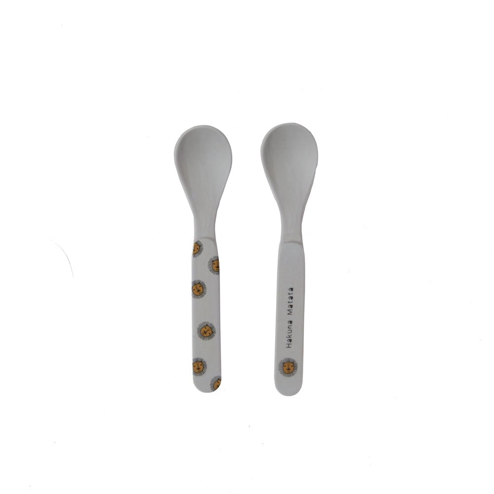 oyoy.us Lion Bamboo Spoon Set - Grey