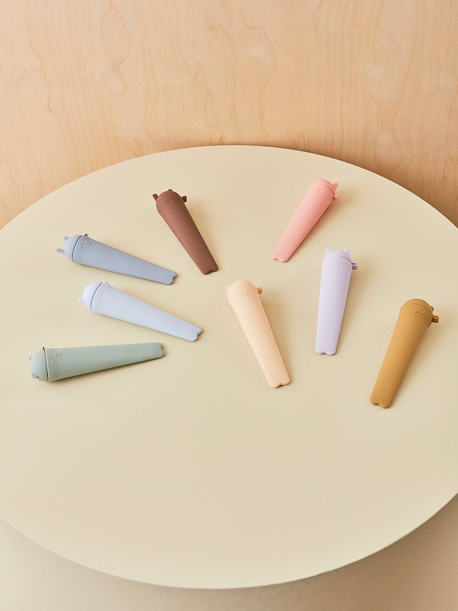 oyoy.us Ninka & Teddy Ice Pops, Set of 4 - Caramel/Blue