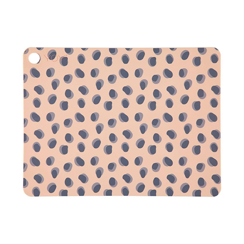 oyoy.us Placemat Leopard Dots, Camel - 2pk