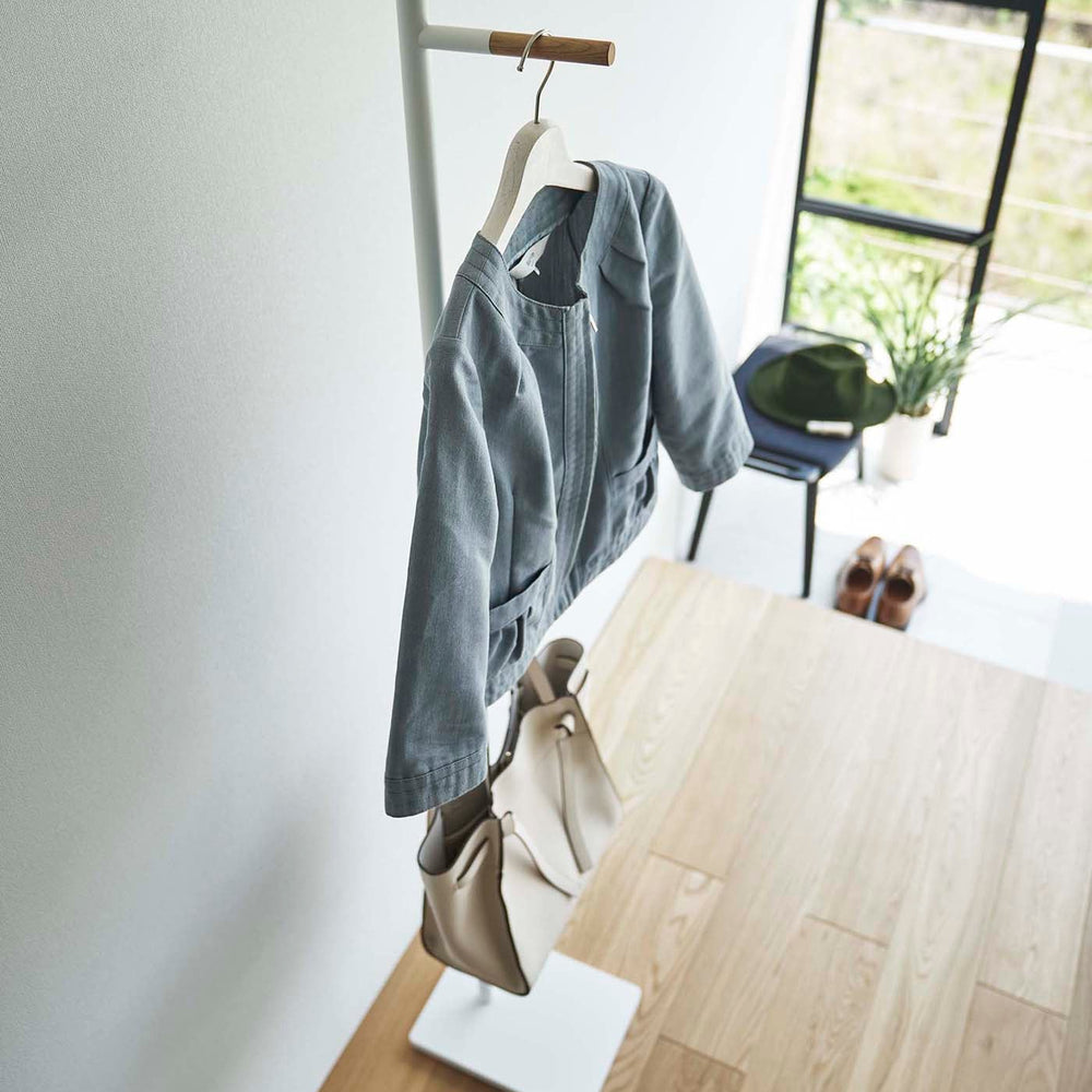 
                      
                        Steel & Wood Coat Rack, 63.98" H
                      
                    