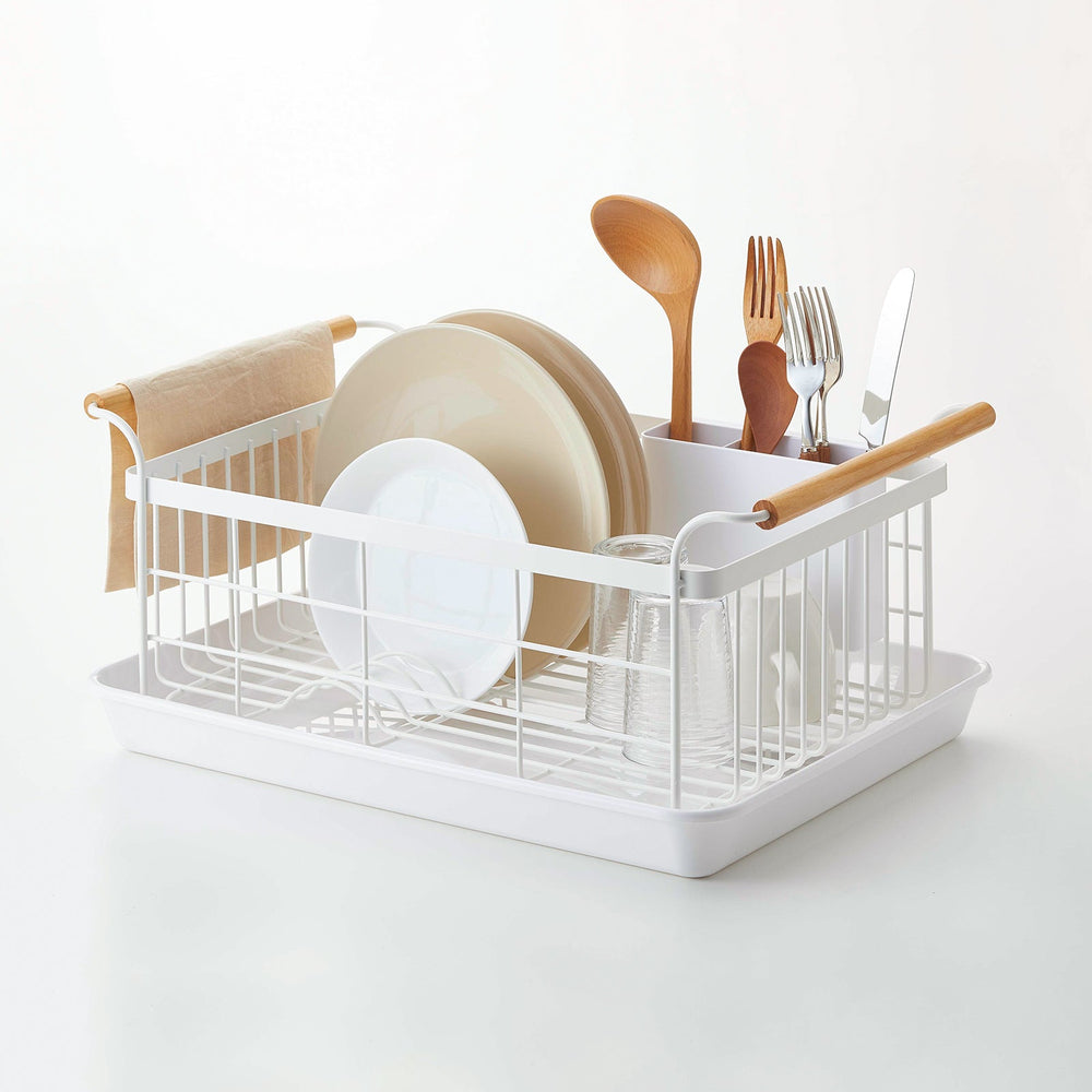 
                      
                        Steel Dish Rack with Wood Handles
                      
                    