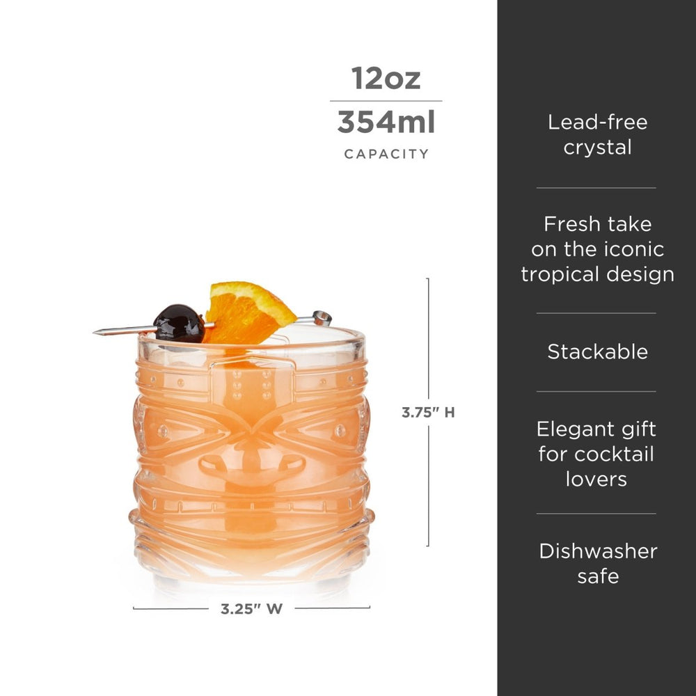 
                      
                        Viski Pacific Crystal Tiki DOF Tumblers, Set of 2
                      
                    
