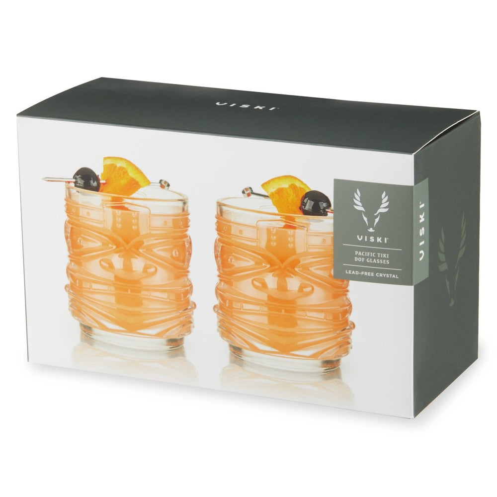 
                      
                        Viski Pacific Crystal Tiki DOF Tumblers, Set of 2
                      
                    