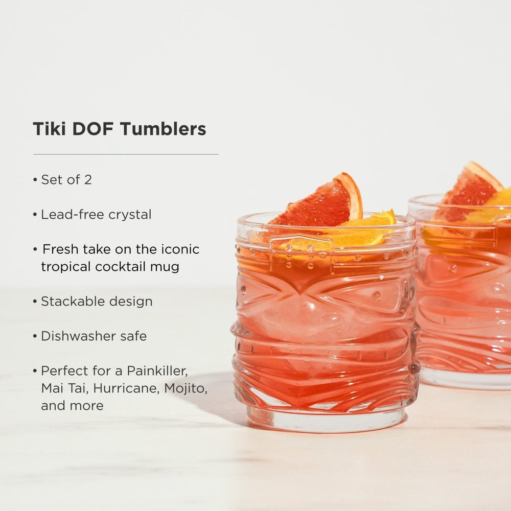 
                      
                        Viski Pacific Crystal Tiki DOF Tumblers, Set of 2
                      
                    