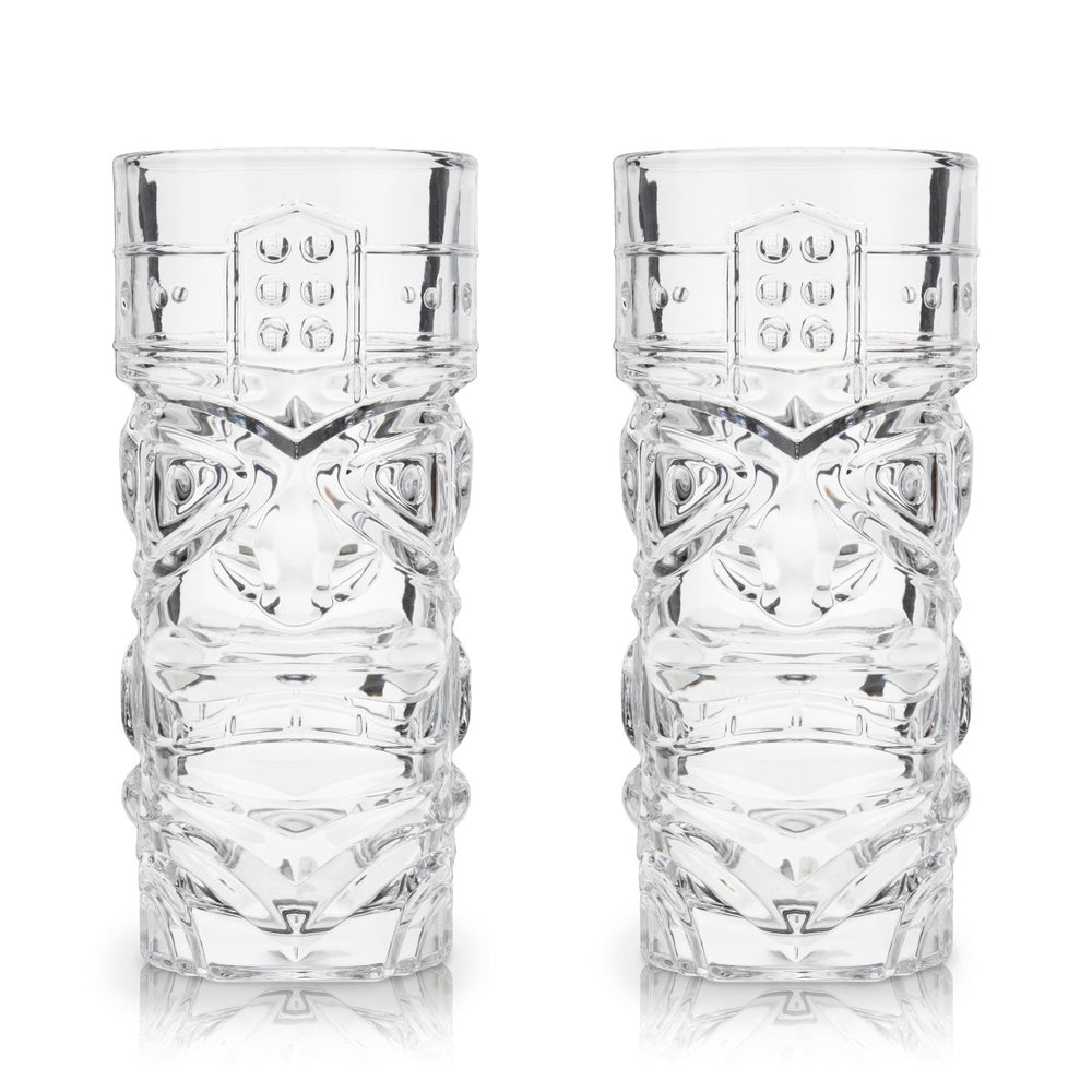 Viski Pacific Crystal Tiki Glasses, Set of 2