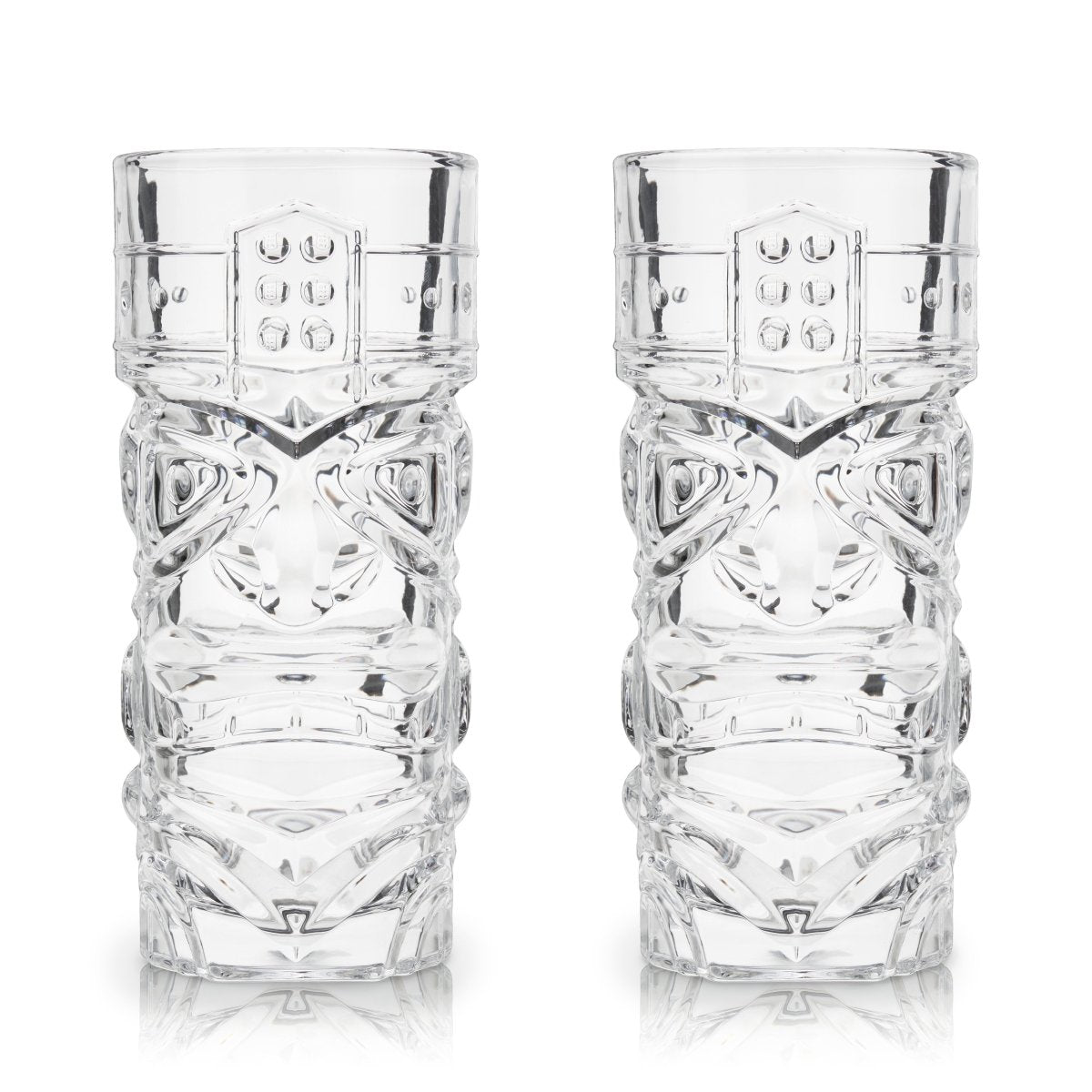 Viski Pacific Crystal Tiki Glasses, Set of 2