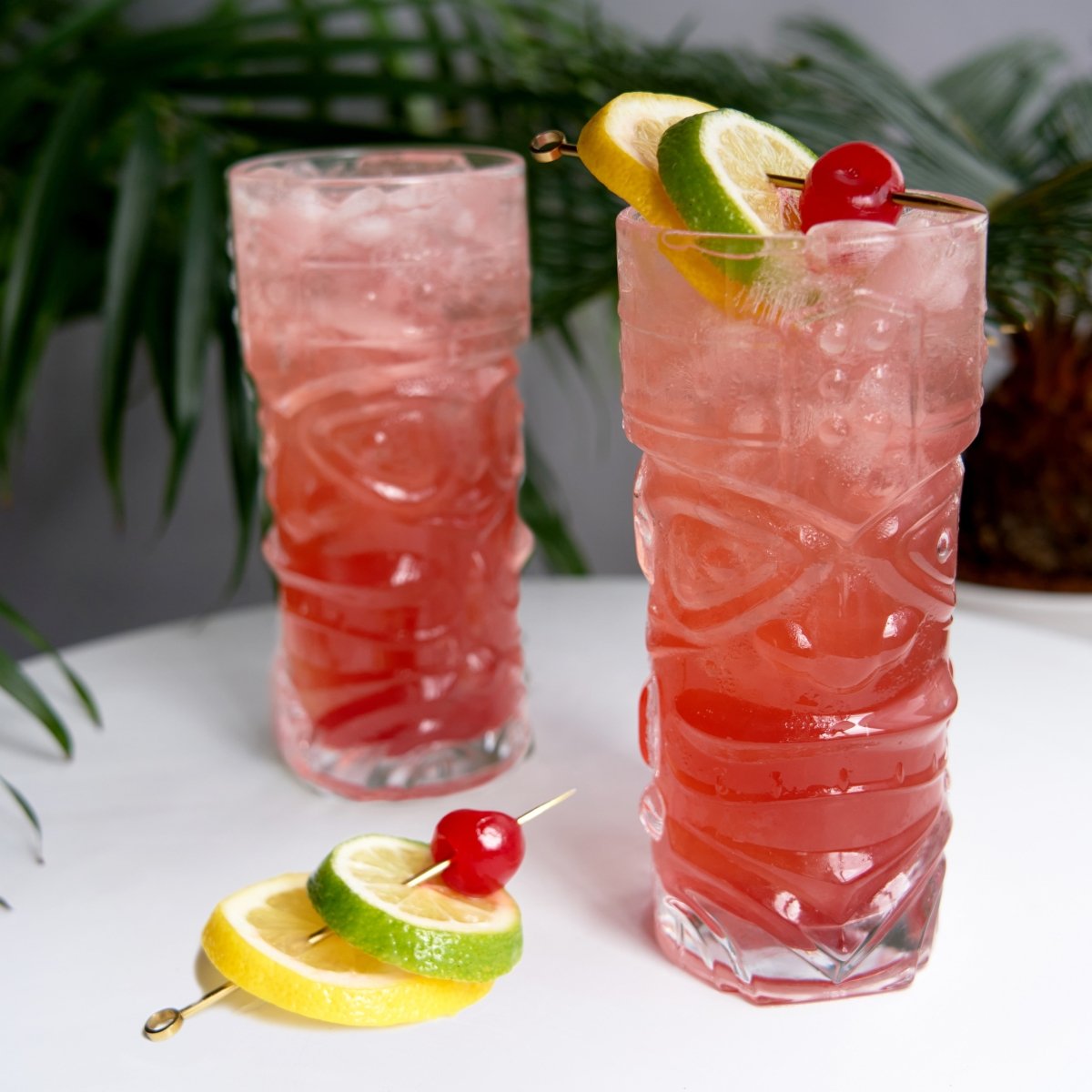 Viski Pacific Crystal Tiki Glasses, Set of 2