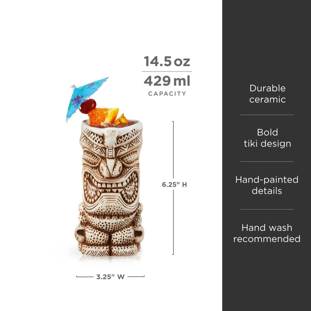 
                      
                        Viski Pacific High Tide Tiki Mugs, Set of 2
                      
                    