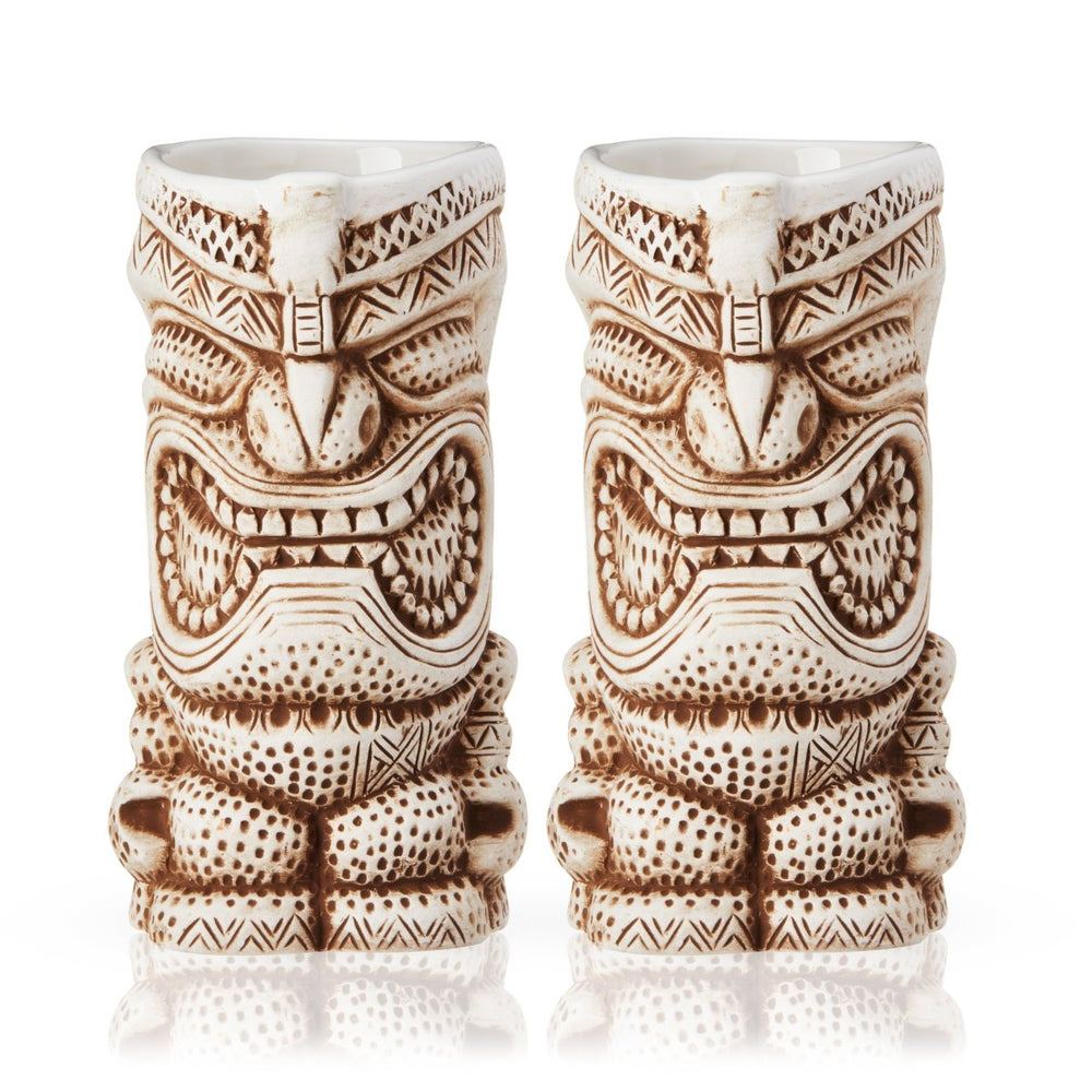 Viski Pacific High Tide Tiki Mugs, Set of 2