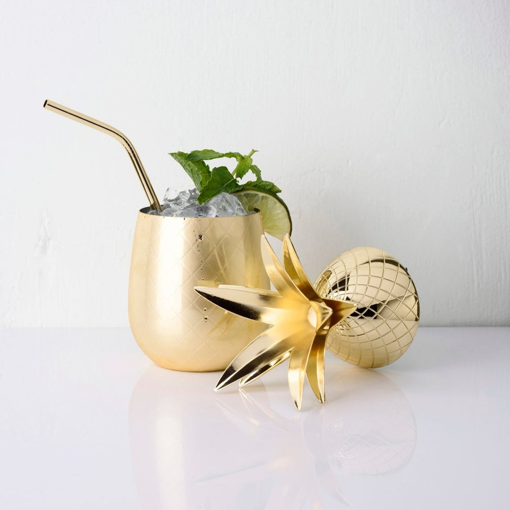 Viski Pacific Pineapple Tumbler in Gold - lily & onyx