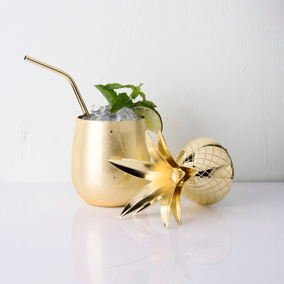 Viski Pacific Pineapple Tumbler in Gold - lily & onyx