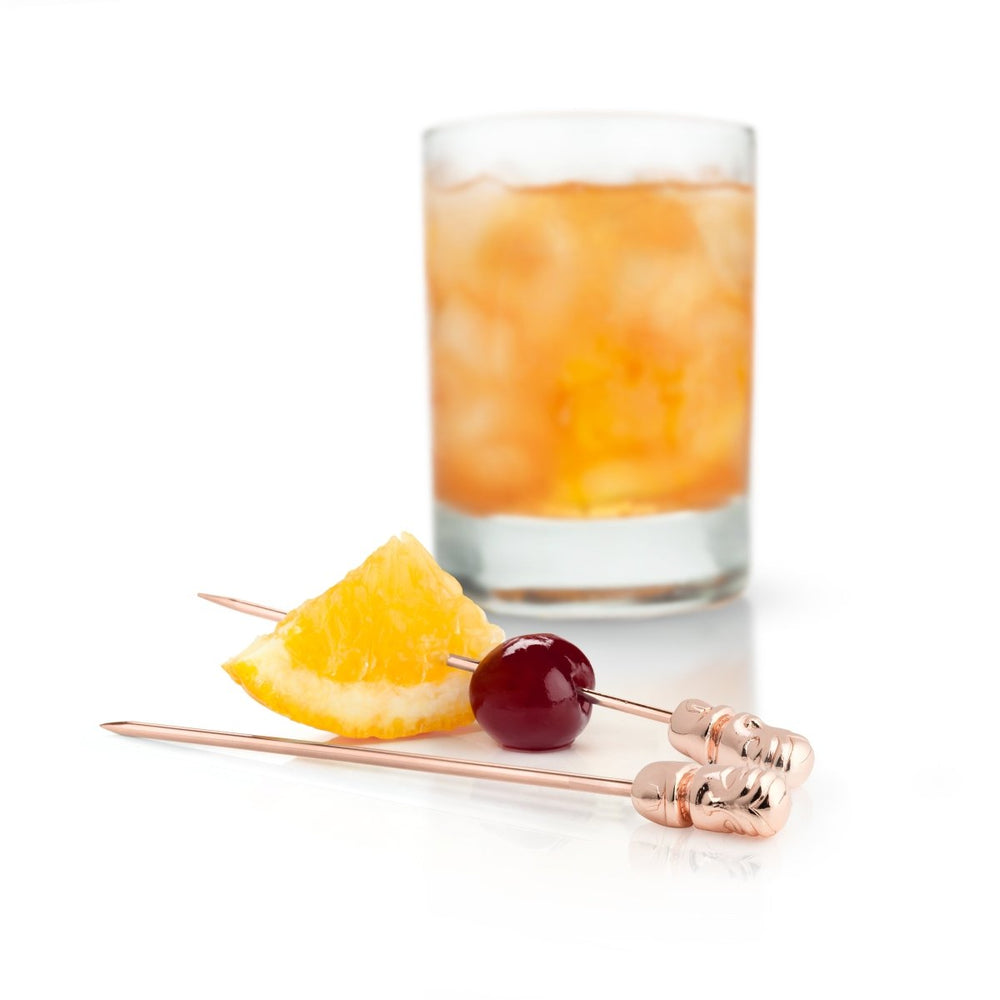 
                      
                        Viski Pacific Tiki Cocktail Picks in Copper, Set of 4 - lily & onyx
                      
                    