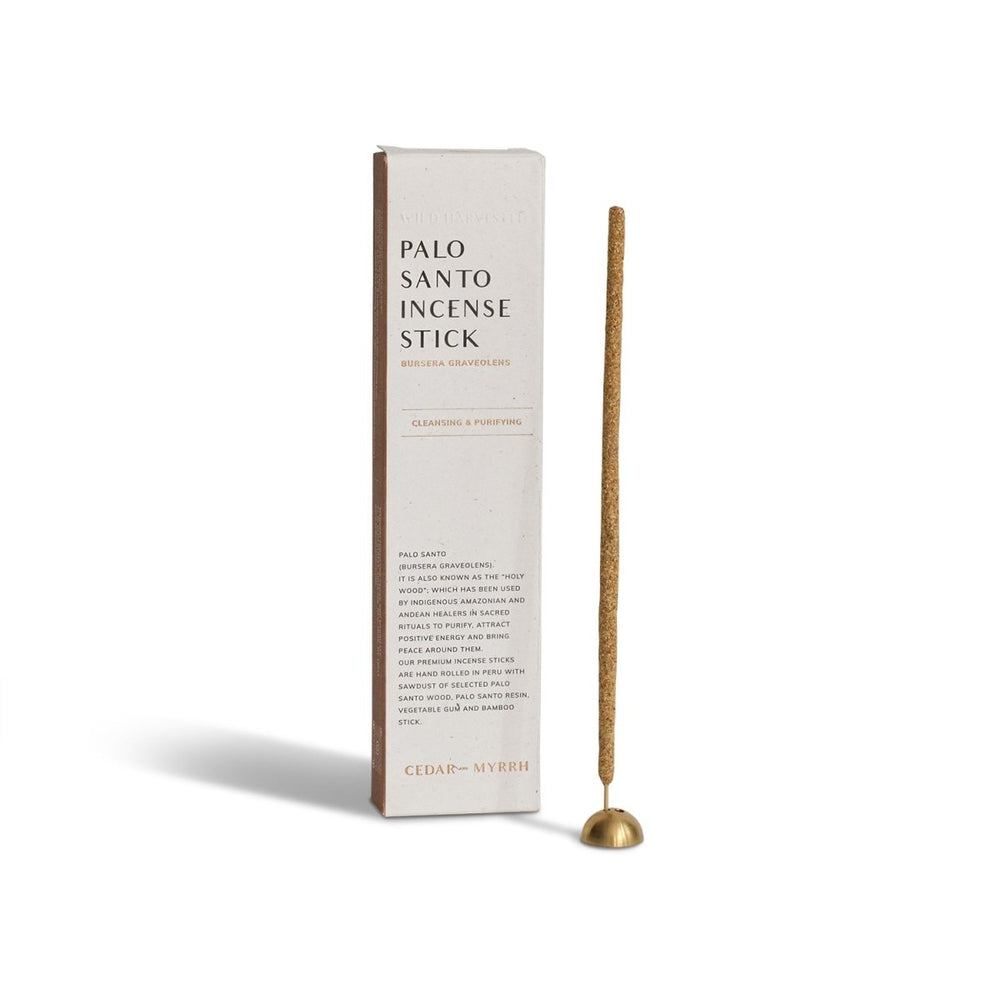 CEDAR AND MYRRH Palo Santo Hand - Rolled Incense Sticks – 7 Sticks - lily & onyx