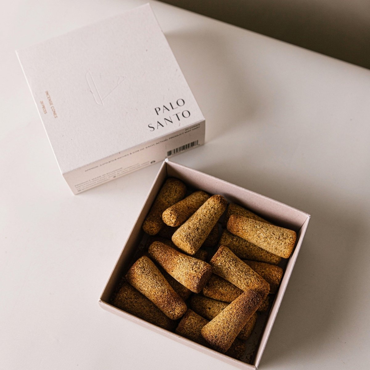 CEDAR AND MYRRH Palo Santo Incense Cones – Handmade in Ecuador (20 Pcs) - lily & onyx