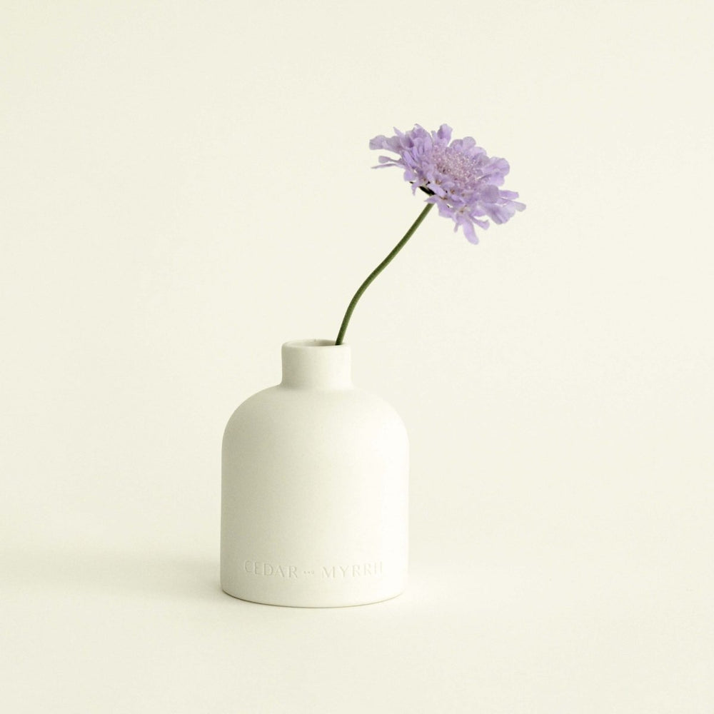 
                      
                        CEDAR AND MYRRH Palo Santo White Ceramic Reed Diffuser - lily & onyx
                      
                    