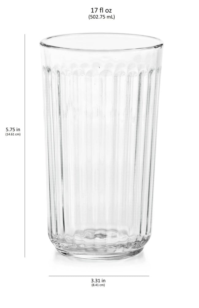 
                      
                        Libbey Paneled Highball Glasses, 17 oz - Set of 6 - lily & onyx
                      
                    