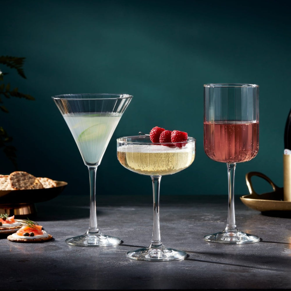 
                      
                        Libbey Paneled Martini Glasses, 9.5 oz - Set of 4 - lily & onyx
                      
                    