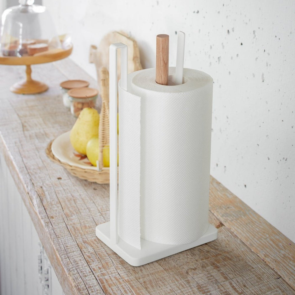 Yamazaki Home Paper Towel Holder - Steel + Wood - lily & onyx