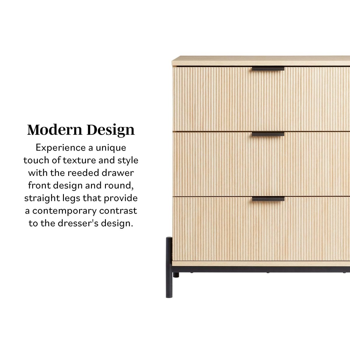 paris modern scandinavian reeded dresser product info and reviews Paris Modern Scandinavian Reeded Dresser