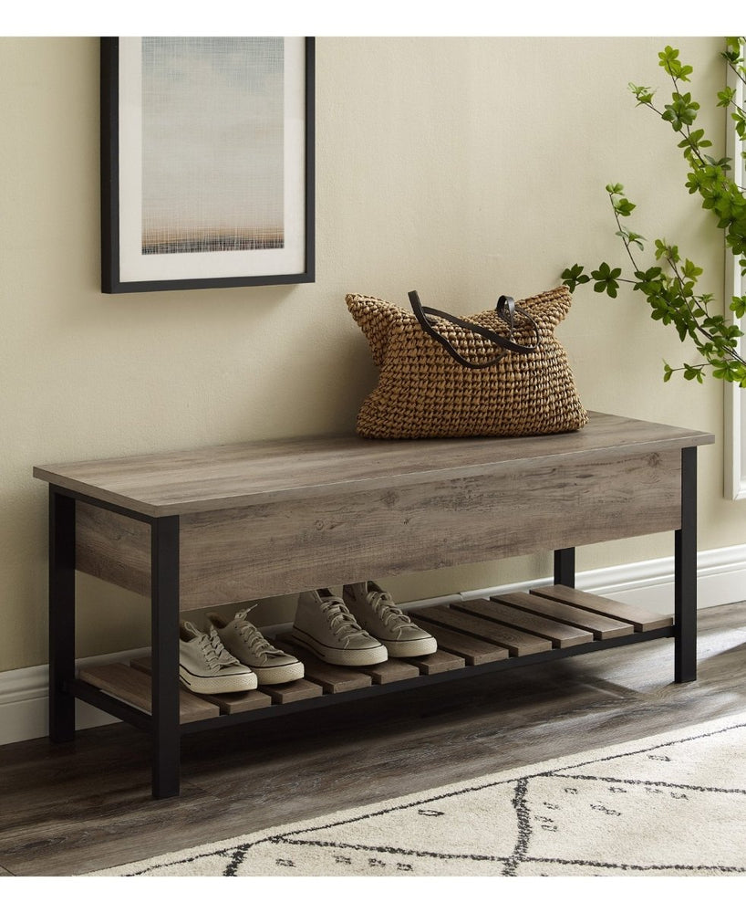 
                      
                        Walker Edison Park City Wood and Metal Bench - lily & onyx
                      
                    