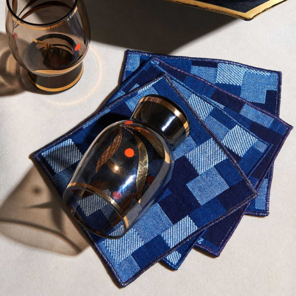 ATELIER SAUCIER Patchwork Cloth Cocktail Napkins | Set of 4