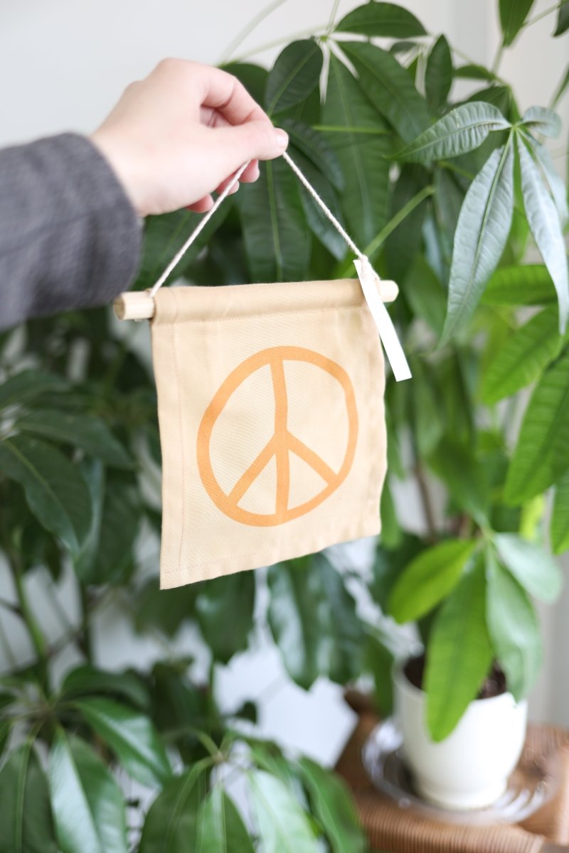 Imani Collective Peace Sign Hang Sign Peach - lily & onyx