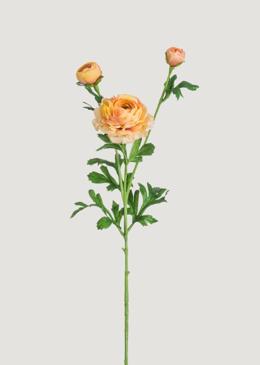 Afloral Peach Artificial Ranunculus Flower - 25" - lily & onyx