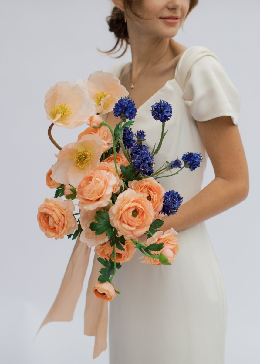 Afloral Peach Artificial Ranunculus Flower - 25" - lily & onyx