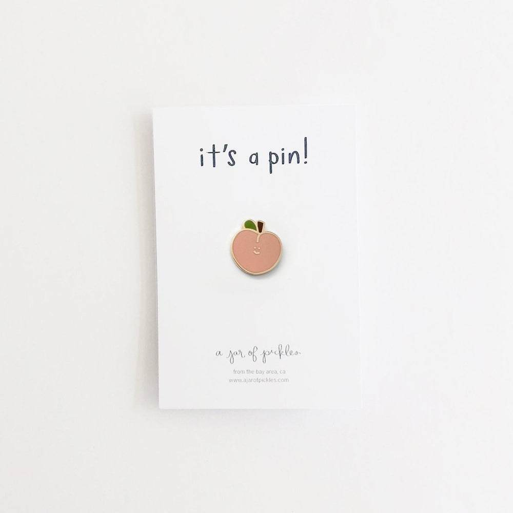 A Jar of Pickles Peach Fruit Pin - lily & onyx