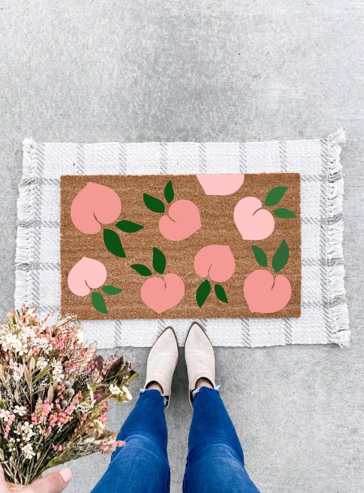 The Doormat Co. Peach Pattern Doormat - lily & onyx