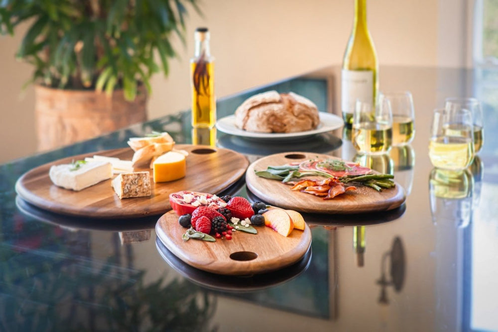 
                      
                        Picnic Time Family of Brands Pebble Shaped Acacia Serving Board, 12" x 9" - lily & onyx
                      
                    